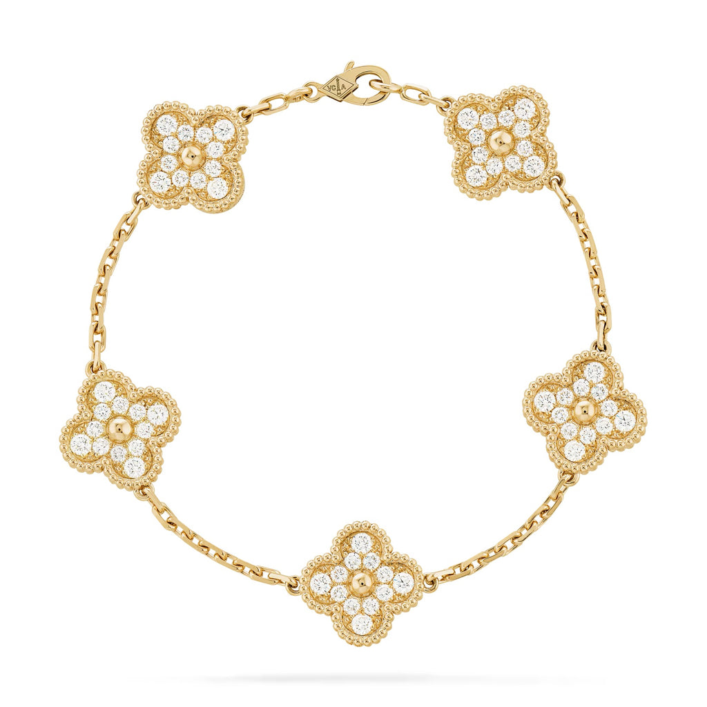 Diamond gold 5 flowers