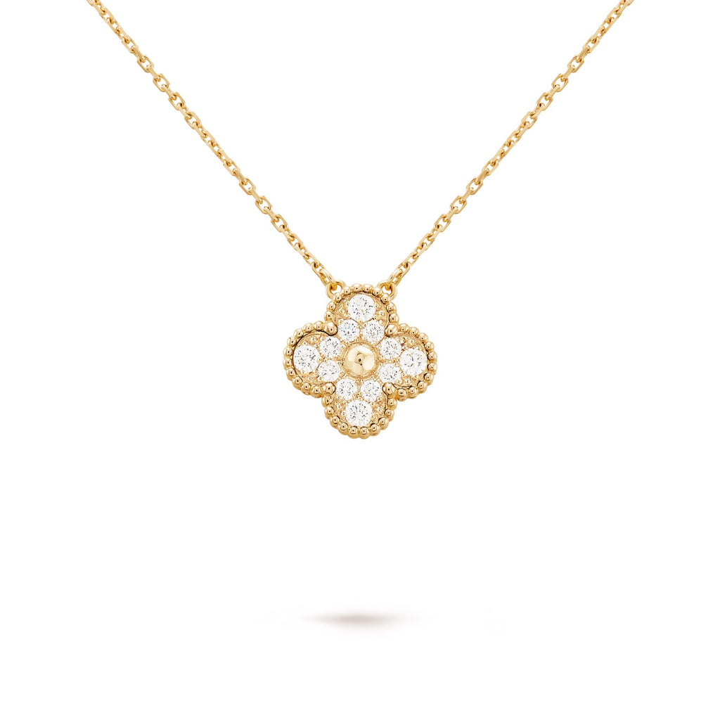 Diamond gold single flower
